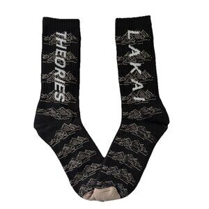 Theories X Lakai Limited - Black Skateboard Crew Socks 90% Cotton - One Size